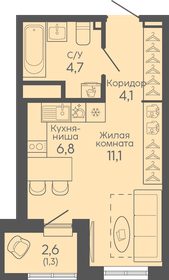 Квартира 28 м², студия - изображение 1