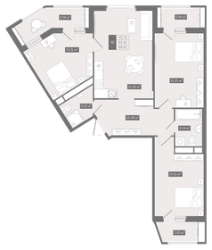 Квартира 89,6 м², 3-комнатная - изображение 1