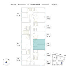 Квартира 50,4 м², 2-комнатная - изображение 2