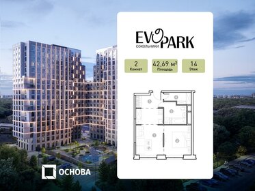 Квартира 42,7 м², 2-комнатные - изображение 1