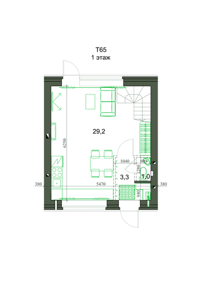 56,1 м², 3-комнатная квартира 9 500 000 ₽ - изображение 86