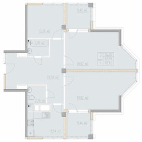 Квартира 89,4 м², 3-комнатная - изображение 1