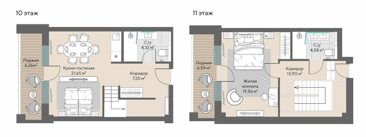 Квартира 77,7 м², 2-комнатные - изображение 2