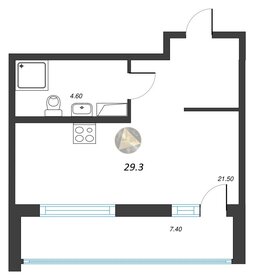 Квартира 29,3 м², студия - изображение 1