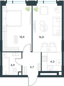 Квартира 45,8 м², 2-комнатная - изображение 2
