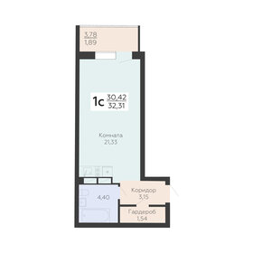Квартира 32,3 м², 1-комнатная - изображение 2