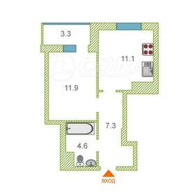 Квартира 36,8 м², 1-комнатная - изображение 1