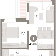 Квартира 45 м², 2-комнатная - изображение 2