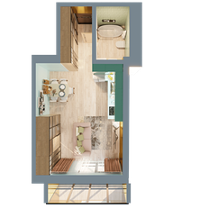 Квартира 32,3 м², студия - изображение 3