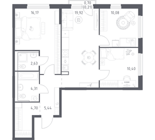 Квартира 73,9 м², 3-комнатная - изображение 1