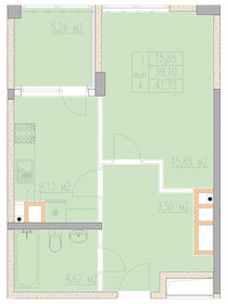 Квартира 41,7 м², 1-комнатная - изображение 1