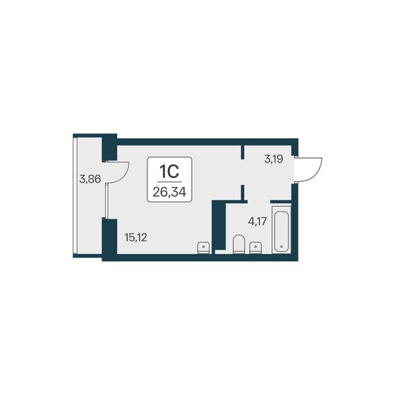 29,3 м², квартира-студия 4 580 000 ₽ - изображение 49