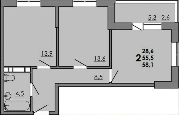 47 м², 2-комнатная квартира 6 800 000 ₽ - изображение 41