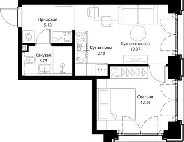 Квартира 37,3 м², 1-комнатная - изображение 2