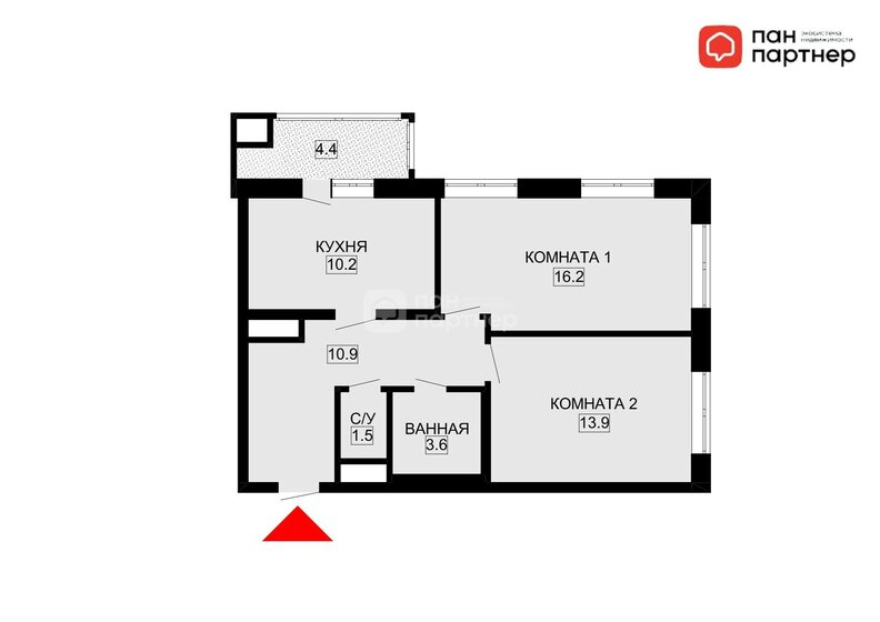 78,7 м², 3-комнатная квартира 15 950 000 ₽ - изображение 80