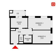 Квартира 60,7 м², 2-комнатная - изображение 5