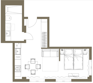Квартира 33 м², студия - изображение 4
