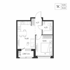 Квартира 35,5 м², 1-комнатная - изображение 1