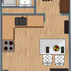 Квартира 29,6 м², студия - изображение 4