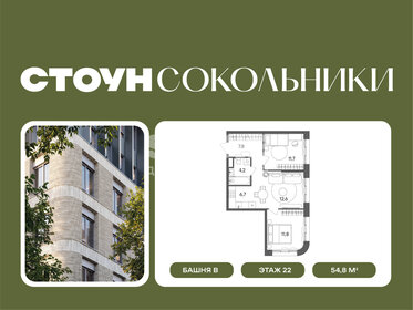 Квартира 54,8 м², 2-комнатная - изображение 1