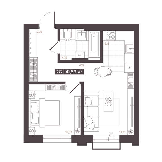 45 м², 2-комнатная квартира 4 499 000 ₽ - изображение 69