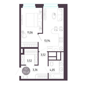 Квартира 39,5 м², 1-комнатная - изображение 1