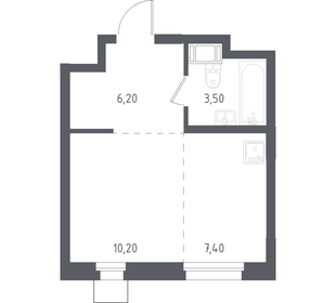 Квартира 27,4 м², студия - изображение 1