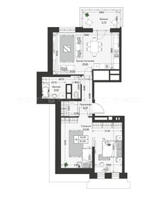 Квартира 81 м², 1-комнатная - изображение 1