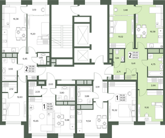 Квартира 64,6 м², 2-комнатная - изображение 2
