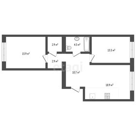 Квартира 69,8 м², 2-комнатная - изображение 1