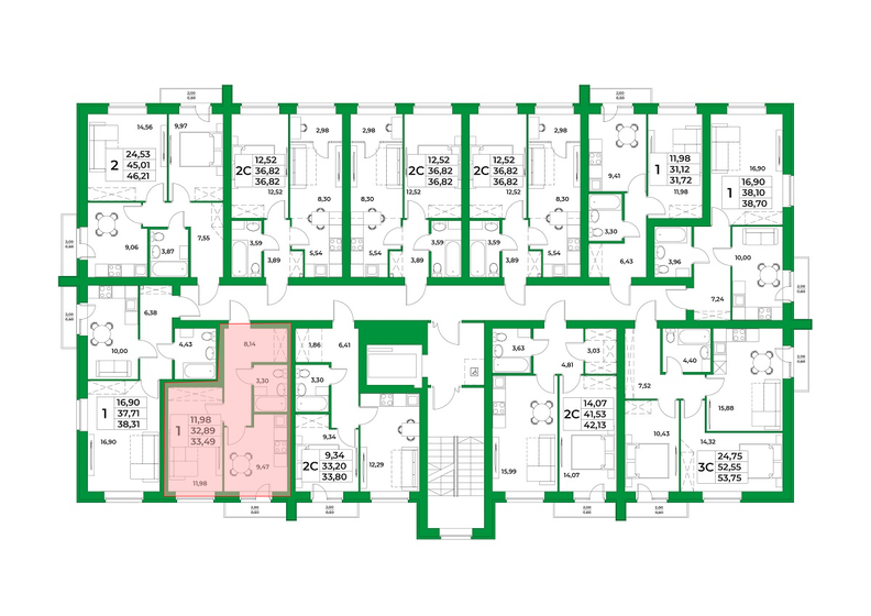51,1 м², 3-комнатная квартира 2 500 000 ₽ - изображение 78