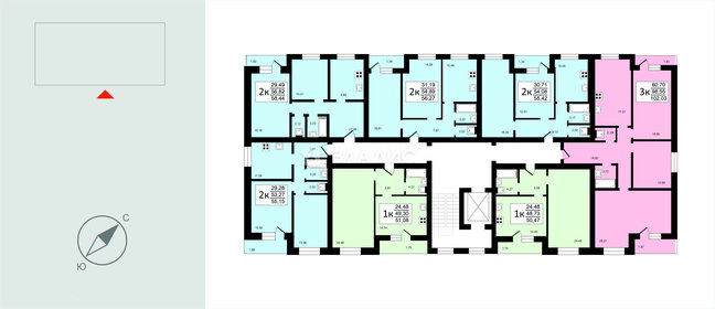 Квартира 51,1 м², 1-комнатная - изображение 2