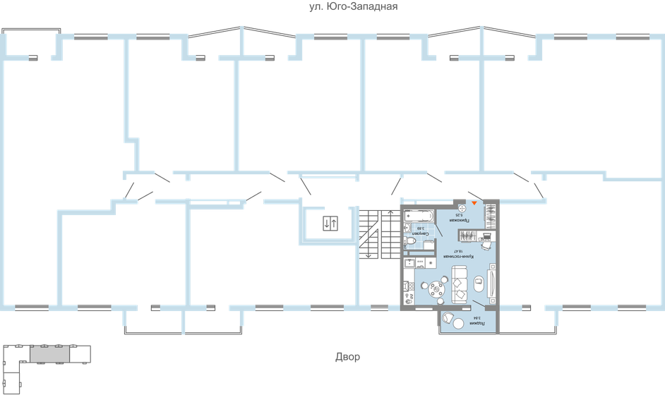 32,9 м², квартира-студия 3 450 821 ₽ - изображение 32