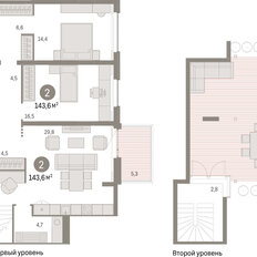 Квартира 143,6 м², 2-комнатная - изображение 3