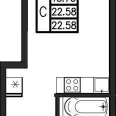 Квартира 22,6 м², студия - изображение 3