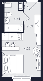 Квартира 22,2 м², студия - изображение 1