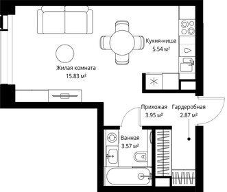 Квартира 31,8 м², студия - изображение 2