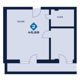 Квартира 45,9 м², 2-комнатные - изображение 2