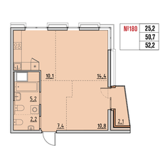 Квартира 52,2 м², 2-комнатная - изображение 3
