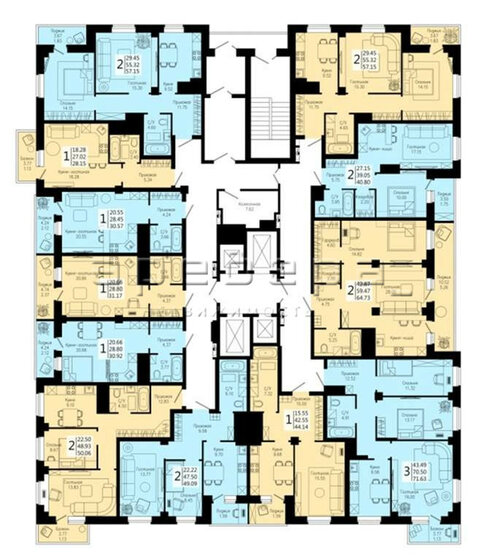 75,4 м², 2-комнатная квартира 9 100 000 ₽ - изображение 58
