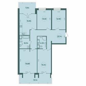 Квартира 116,5 м², 4-комнатная - изображение 1
