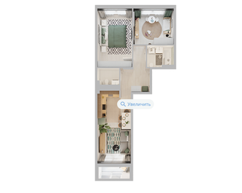 Квартира 60,2 м², 2-комнатная - изображение 1