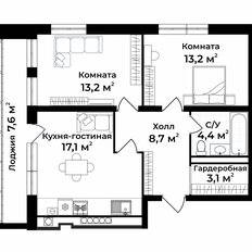 Квартира 64,7 м², 2-комнатная - изображение 2