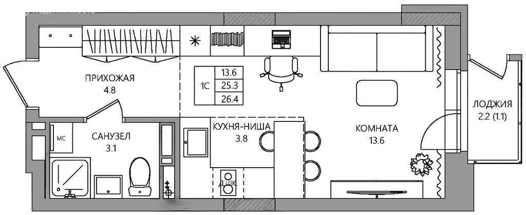 Варианты планировок жилой дом НЕО - планировка 1