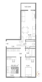 Квартира 65 м², 2-комнатная - изображение 1