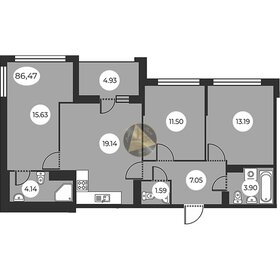 Квартира 86,5 м², 3-комнатная - изображение 1