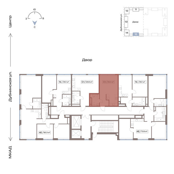 29,6 м², квартира-студия 17 896 314 ₽ - изображение 39