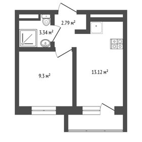 Квартира 28,7 м², 1-комнатная - изображение 1