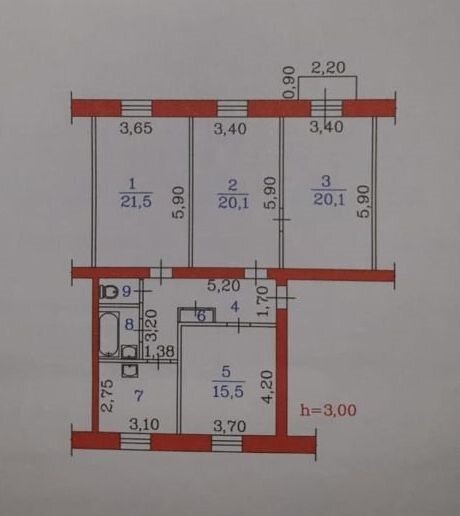 101 м², 4-комнатная квартира 7 990 000 ₽ - изображение 1
