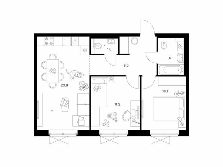 63 м², 3-комнатная квартира 14 800 000 ₽ - изображение 80
